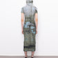 rune hooded fine knit dress