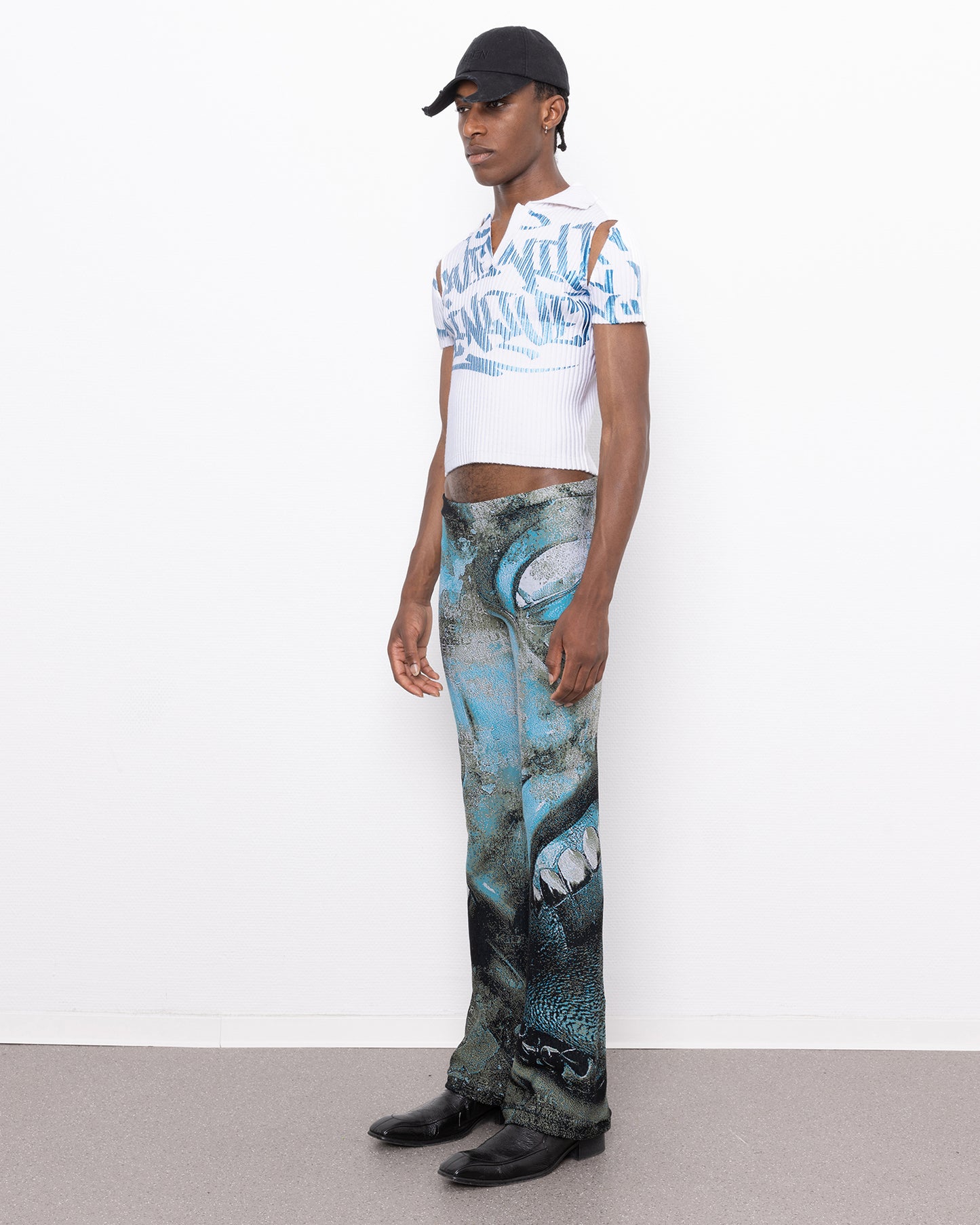rune fine knit flared leggings
