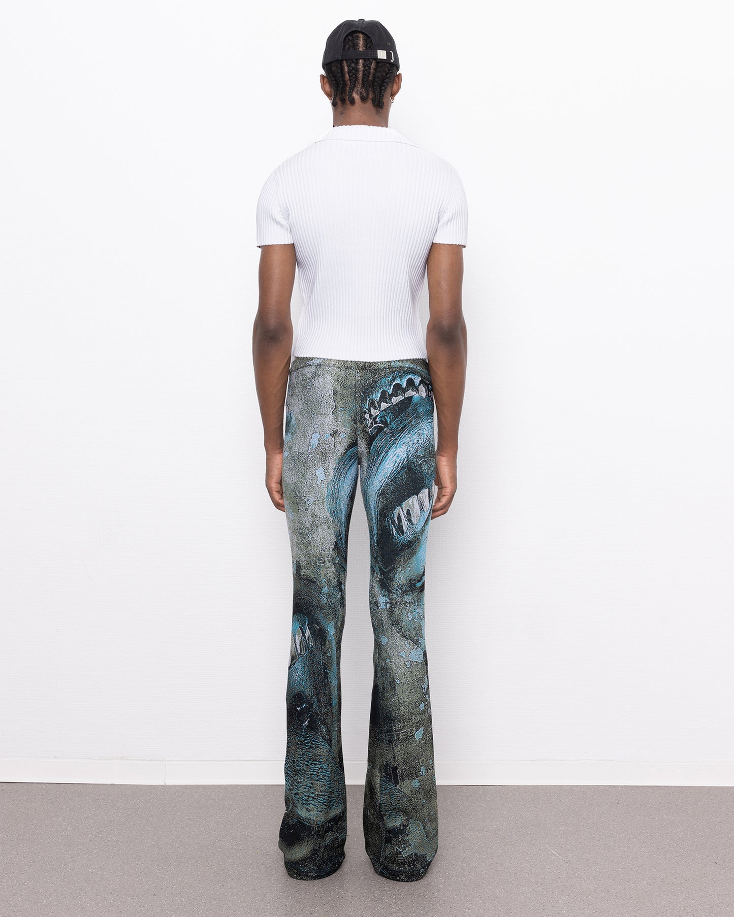 rune fine knit flared leggings