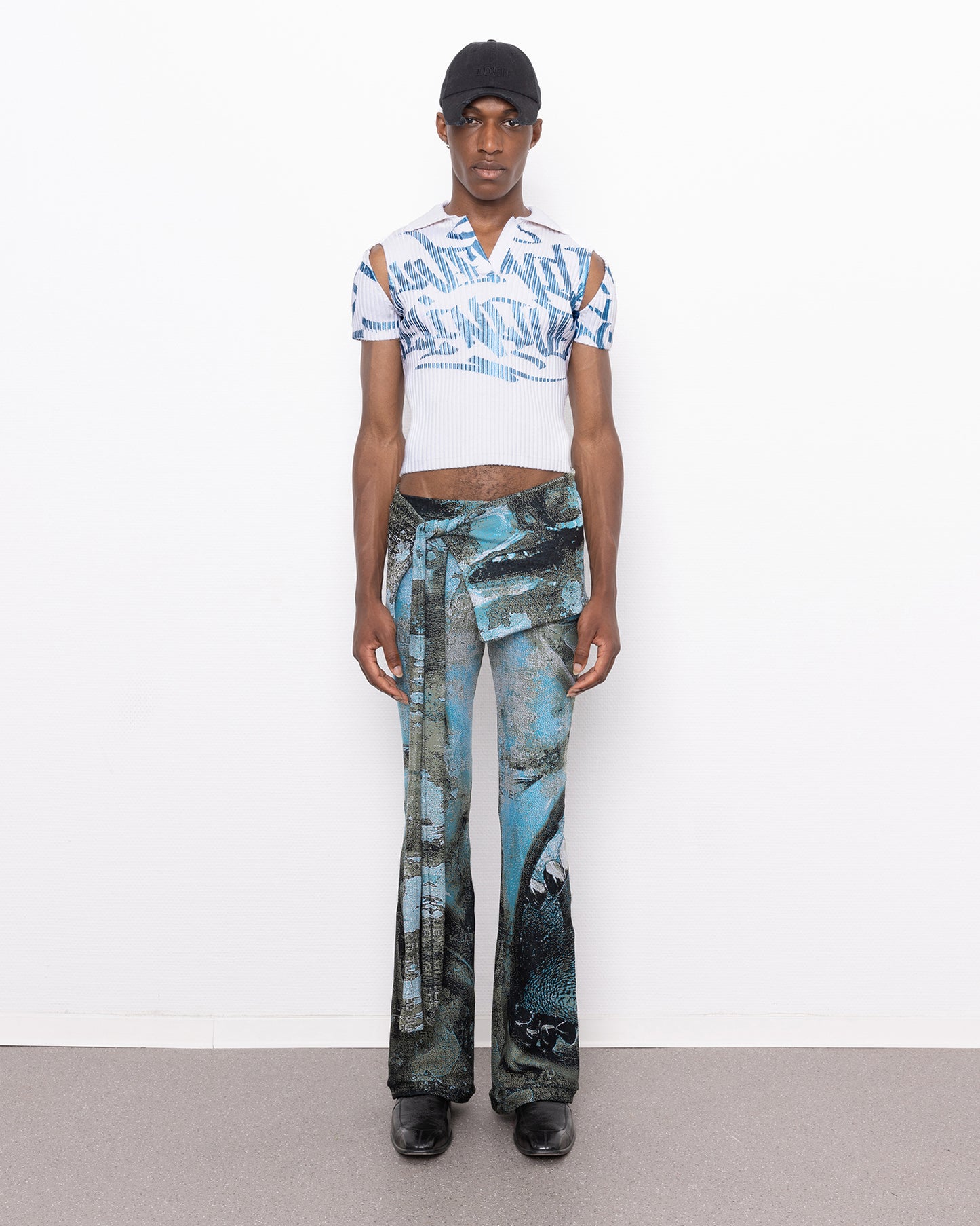 rune fine knit wrap skirt