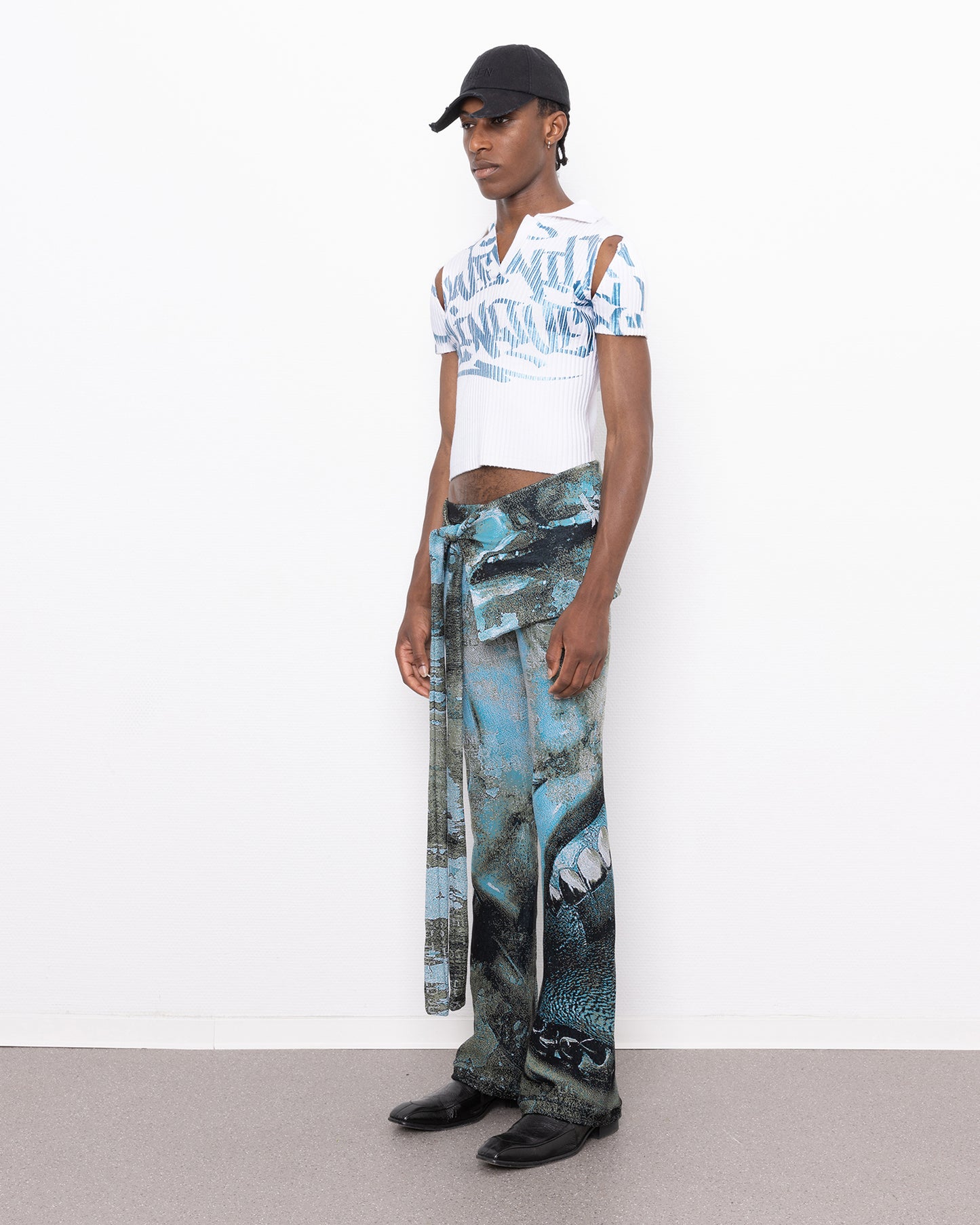 rune fine knit wrap skirt