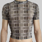 INVERT 3d-plaid mesh shirt