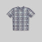 CHROME 3d-plaid mesh shirt